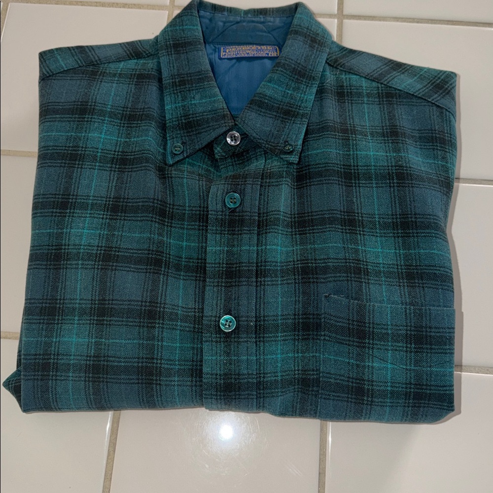 Pendleton short sleeve board shirt wool button down M 🐈‍⬛